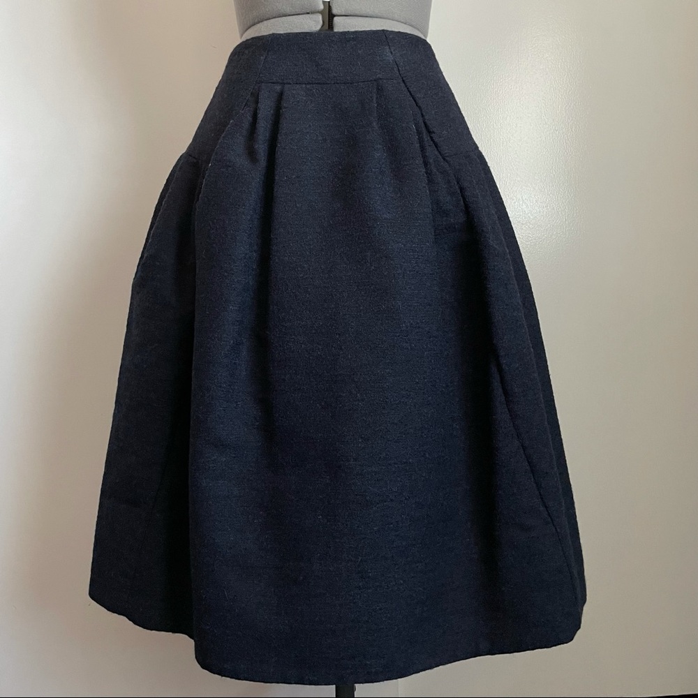 MARNI Navy Blue Skirt w/ Hidden Front Pockets